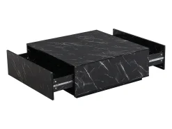 Best Mesa de centro com 2 gavetas em MDF - Efeito mármore - ANTRIM por Pascal Morabito Mesa De Centro