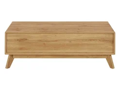 Loft24 Mesa De Centro*Mesa de centro com 1 gaveta em pinho branco e cinzento Natural claro