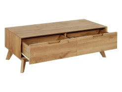 Loft24 Mesa De Centro*Mesa de centro com 1 gaveta em pinho branco e cinzento Natural claro