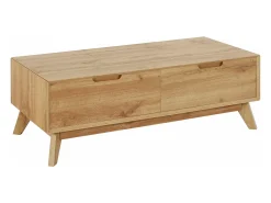 Loft24 Mesa De Centro*Mesa de centro com 1 gaveta em pinho branco e cinzento Natural claro