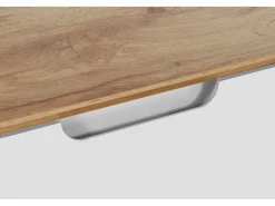 Mesa de centro com 1 gaveta em pinho branco e mel Mesa De Centro