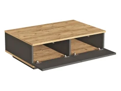 Sale Mesa de centro com 2 portas - Natural Claro e Antracite - LOTULA Mesa De Centro