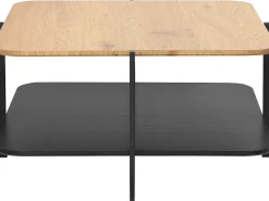 Loft24 Mesa De Centro*Mesa de centro com 1 prateleira em metal branco Preto