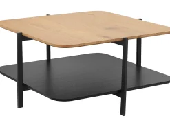 Loft24 Mesa De Centro*Mesa de centro com 1 prateleira em metal branco Preto