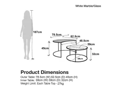 Hot Mesa de centro com 1 prateleira em MDF de carvalho e creme Mesa De Centro