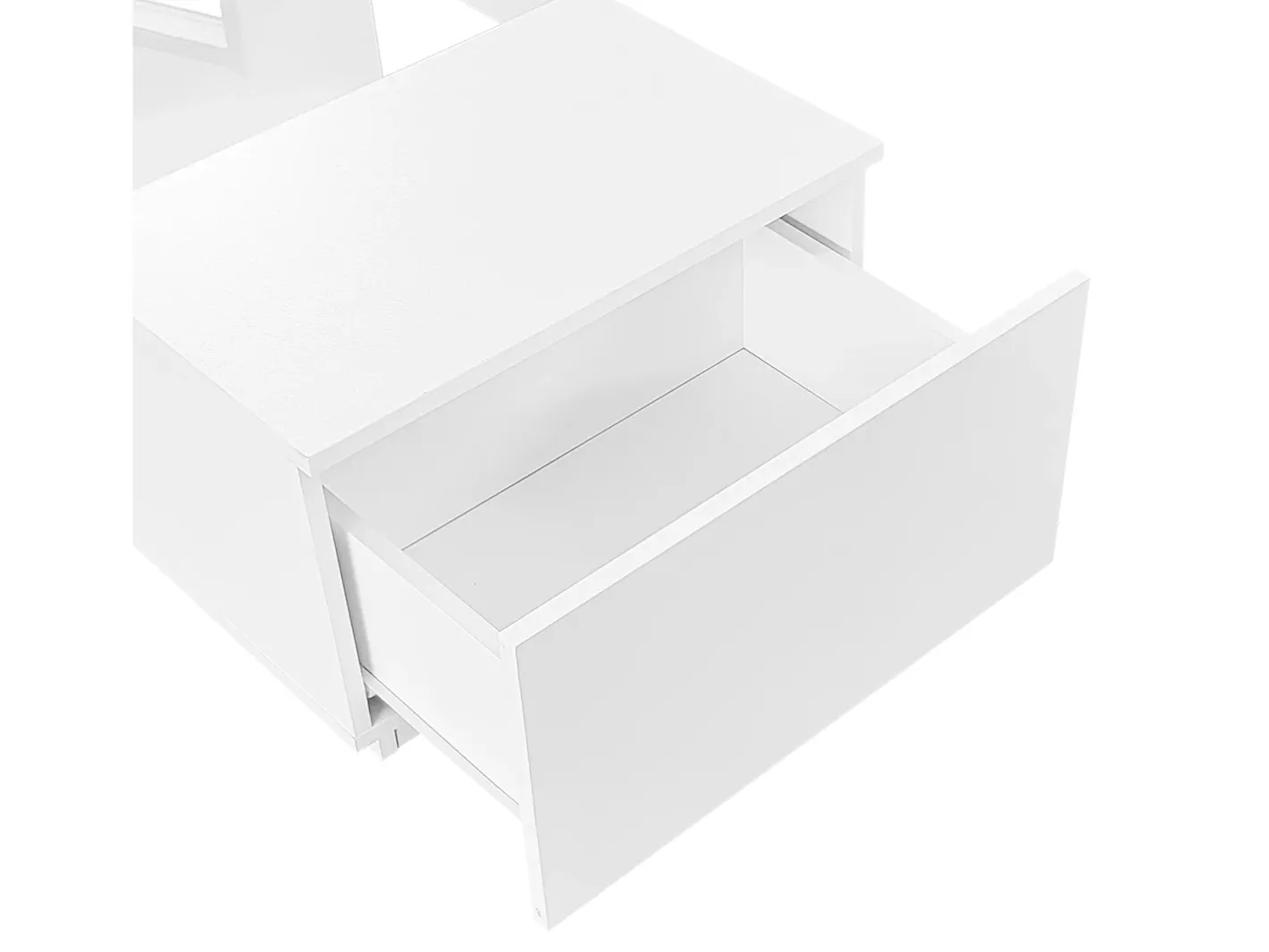 Sale Mesa de centro com LED - 2 gavetas e 1 compartimento aberto - Mesa De Centro