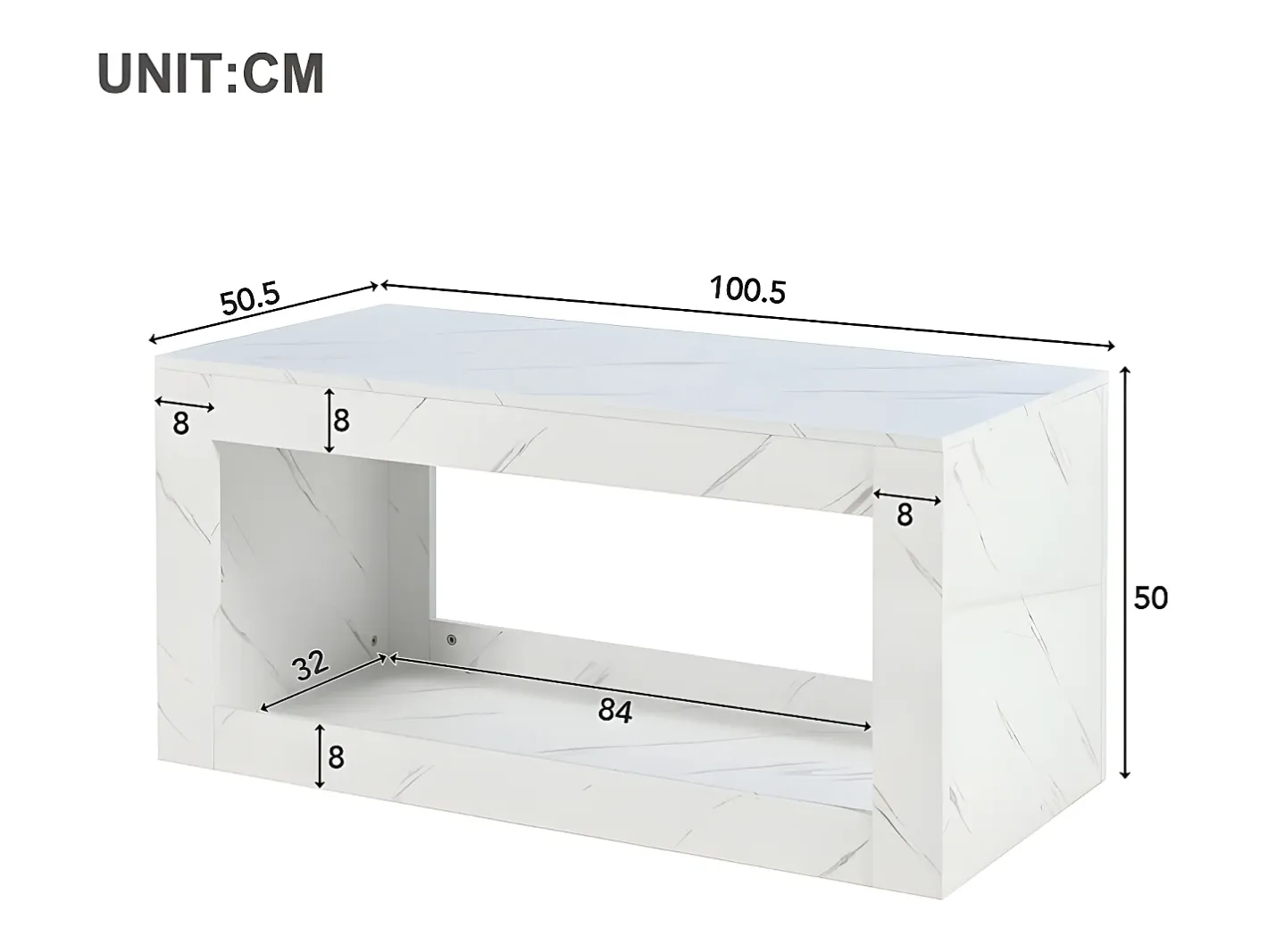 Clearance Mesa de centro com LED - aglomerado - Mesa De Centro