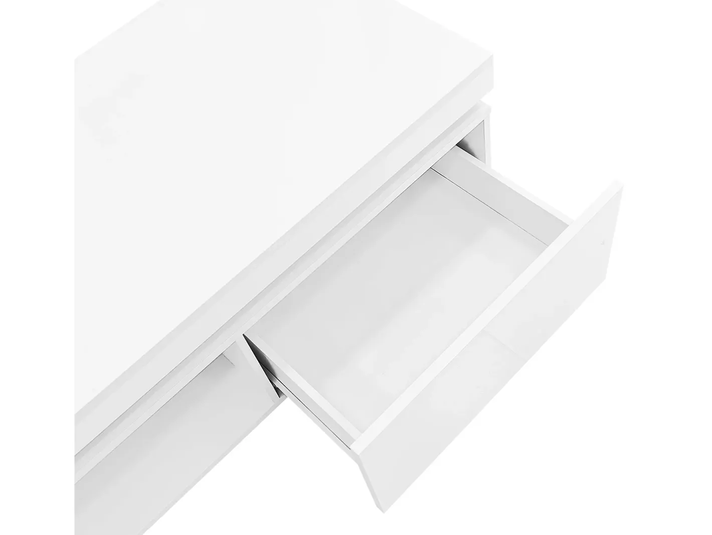 Online Mesa de centro com LED - com 1 gaveta e 1 compartimento - Mesa De Centro