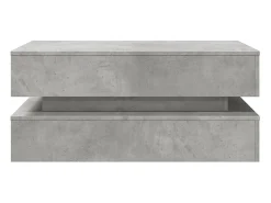 vidaxl Mesa De Centro*Mesa de centro com luzes LED 90x50x40 cm cimento Cinzento