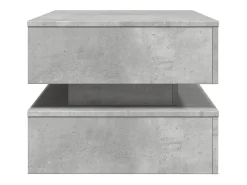 vidaxl Mesa De Centro*Mesa de centro com luzes LED 90x50x40 cm cimento Cinzento