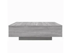 vidaxl Mesa De Centro*Mesa de centro com luzes LED 100x100x31 cm sonoma Cinzento