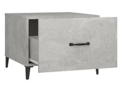 vidaxl Mesa De Centro*Mesa de centro com pernas de metal 50x50x40 cm -cimento Cinzento