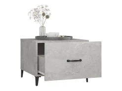 vidaxl Mesa De Centro*Mesa de centro com pernas de metal 50x50x40 cm -cimento Cinzento