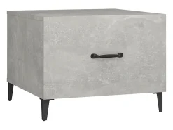 vidaxl Mesa De Centro*Mesa de centro com pernas de metal 50x50x40 cm -cimento Cinzento