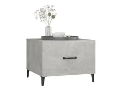 vidaxl Mesa De Centro*Mesa de centro com pernas de metal 50x50x40 cm -cimento Cinzento