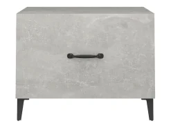 vidaxl Mesa De Centro*Mesa de centro com pernas de metal 50x50x40 cm -cimento Cinzento