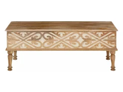 Mesa de centro com tampo elevável e 2 gavetas de aglomerado*Loft24 Online