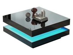 Mesa de centro contemporânea com LED em 16 cores - formato quadrado -*ModernLuxe Best