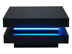 Mesa de centro contemporânea com LED em 16 cores - formato quadrado -*ModernLuxe Best