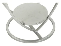 Mesa de Centro Coração 1, Prata, 40x40x45,5 cm, Kendra Home^ Clearance