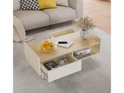Vicco Mesa De Centro*Mesa de centro 100x50x40 velina Creme