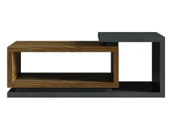 Mesa de centro design coleção BERGAME. Cores cinza e carvalho escuro. Estilo design. Mesa De Centro