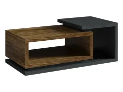 Mesa de centro design coleção BERGAME. Cores cinza e carvalho escuro. Estilo design. Mesa De Centro