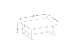 Best Mesa de centro Eden madeira e metal 50cm Mesa De Centro
