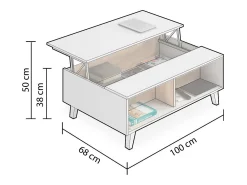 Hot Mesa de centro elevatória Niva Mesa De Centro