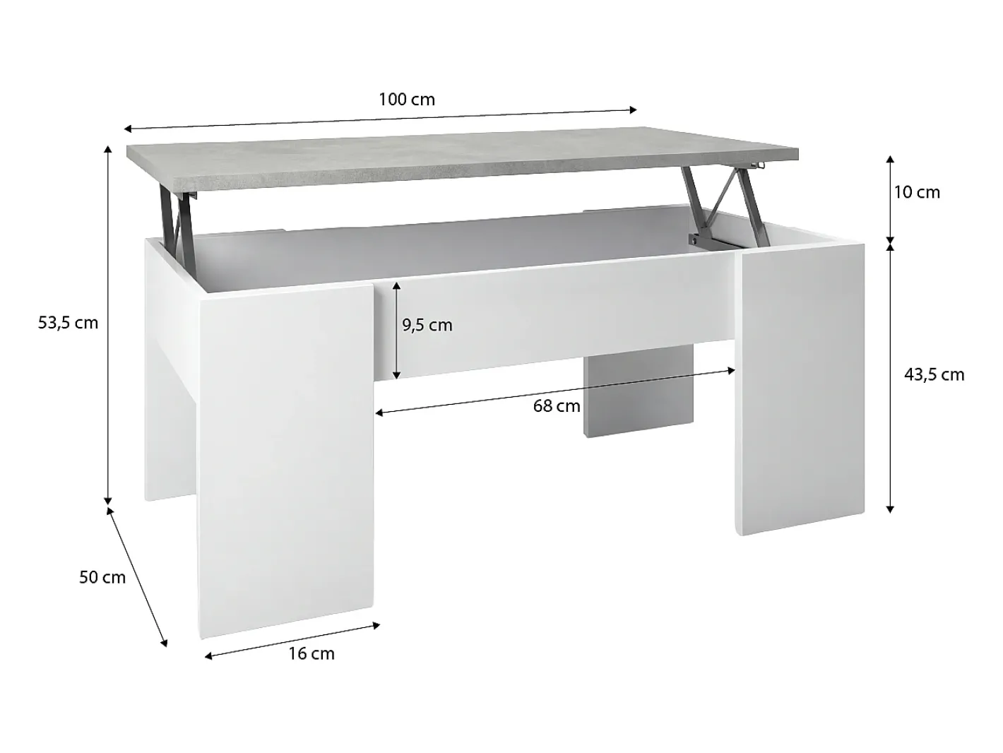 Discount Mesa de centro elevatória Vita Mesa De Centro