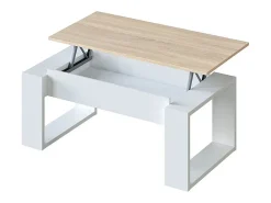 duehome Mesa De Centro*Mesa de centro elevatória Nova Natural claro / Branco