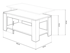 Online Mesa de centro elevatória Lya Mesa De Centro
