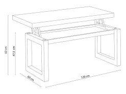 Mesa de centro elevatória Loft^duehome Hot