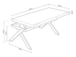 Mesa de centro elevatória Xena Fit Mesa De Centro