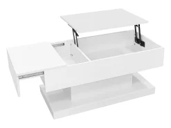 Mesa de centro elevável com LED - com espaço de arrumação e tampo semi-elevável -^ModernLuxe Hot
