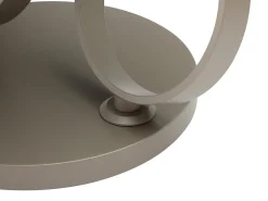 Mesa de centro em cerâmica, vidro temperado e metal taupe efeito mármore branco - JOLINE^Maison Céphy