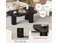 Mesa de centro em MDF e PVC - tampo irregular em forma de nuvem - Mesa De Centro