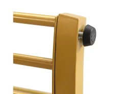 Best Mesa de centro encaixável com 2 gavetas - Tampo redondo com efeito mármore - e dourado Mesa De Centro