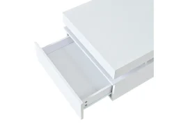 Mesa de centro envernizada brilhante 100x50x35 cm - con LED - con 2 gavetas - painéis de partículas -^ModernLuxe Sale