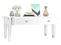 Mesa de centro espelhada 106x45x45cm derivados de madeira/vidro^vidaxl Outlet