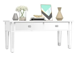 Mesa de centro espelhada 106x45x45cm derivados de madeira/vidro^vidaxl Outlet