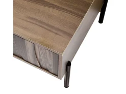 Mesa de centro estilo vintage 105x55x41 cm - com 2 gavetas - Estrutura de madeira - MDF - Natural*ModernLuxe Best