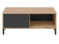 Best Mesa de centro Lea Gris Antracita - Roble Nodi Mesa De Centro