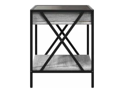 vidaxl Mesa De Centro*Mesa de centro luzes LED Infinity 40x40x49 cm sonoma Cinzento
