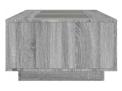 vidaxl Mesa De Centro*Mesa de centro luzes LED Infinity 116x69x40 cm sonoma Cinzento