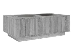 vidaxl Mesa De Centro*Mesa de centro luzes LED Infinity 116x69x40 cm sonoma Cinzento