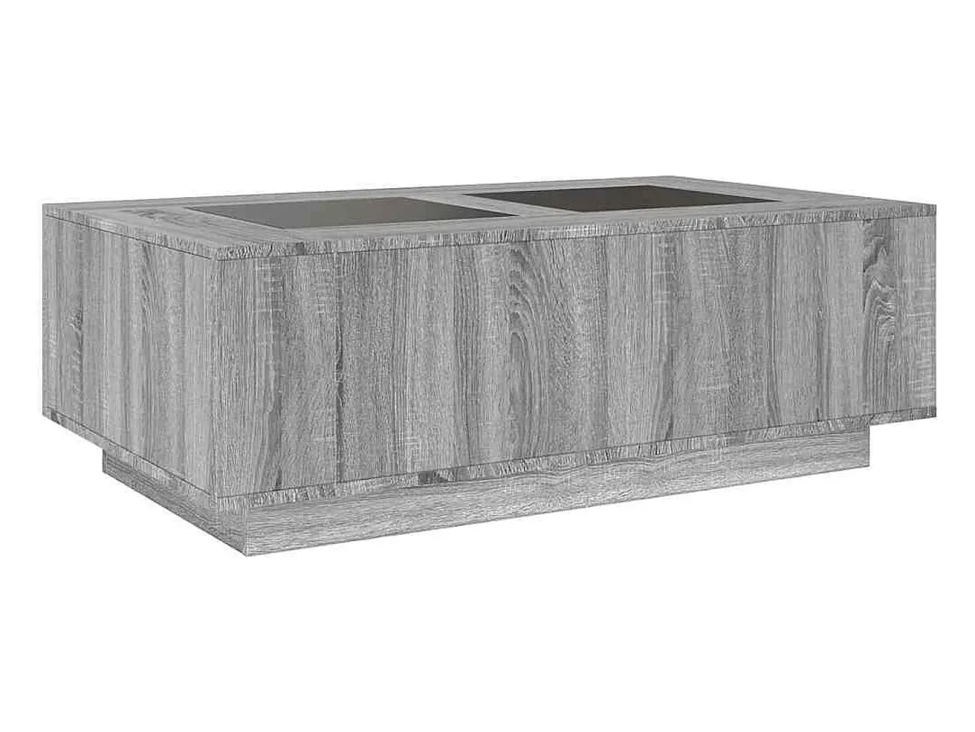 vidaxl Mesa De Centro*Mesa de centro luzes LED Infinity 116x69x40 cm sonoma Cinzento