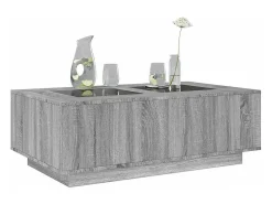 vidaxl Mesa De Centro*Mesa de centro luzes LED Infinity 116x69x40 cm sonoma Cinzento