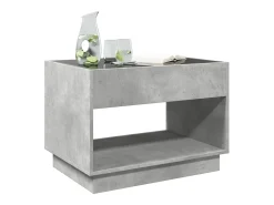 vidaxl Mesa De Centro*Mesa de centro luzes LED Infinity 70x50x50 cm cimento Cinzento