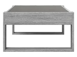 vidaxl Mesa De Centro*Mesa de centro luzes LED Infinity 90x53x30 cm sonoma Cinzento